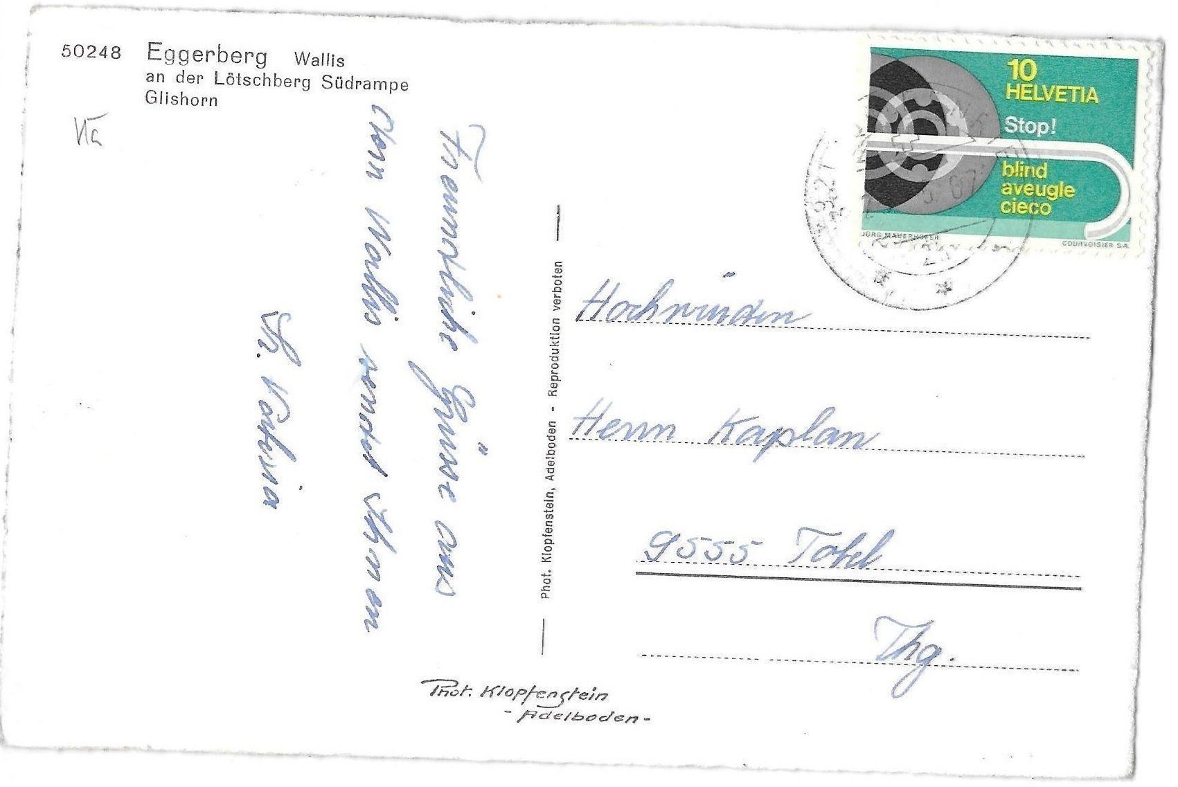 Cartoline postali: Eggerberg Gesamtansicht – Usato da Olten venduto da clotaldi 1