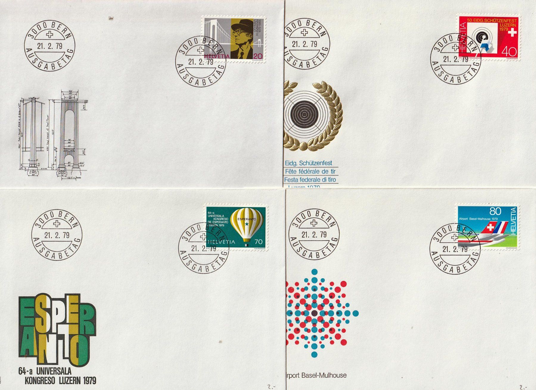 Tutti i francobolli: 1979 Serie Werbemarken Einzel FDC – Usato da Arlesheim venduto da gaugi43