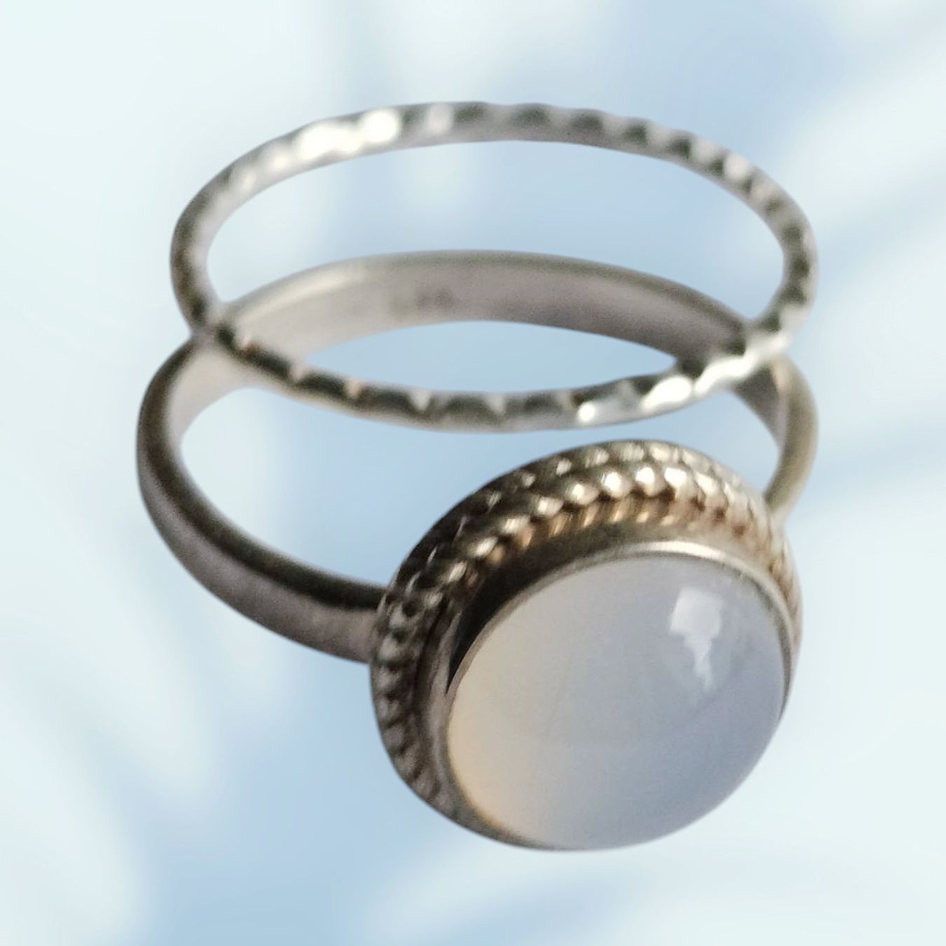 Ringe: Silber 925 Ringset mit Milky Chalcedony – Neu (gemäss Beschreibung) aus Schwyz von els_7cys 1