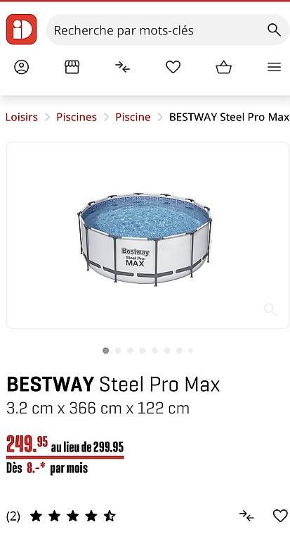 Schwimmbad: Piscine Bestway 3,66m * 1.22m – Gebraucht aus Prilly von cyb_qs5z 4