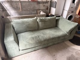 Sofa 3-Sitzer hellgruen guter Zustand
