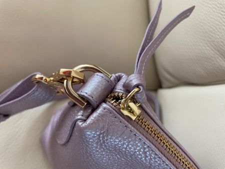 Neue elegante Tasche von Braun Büffel lila echtes Leder
