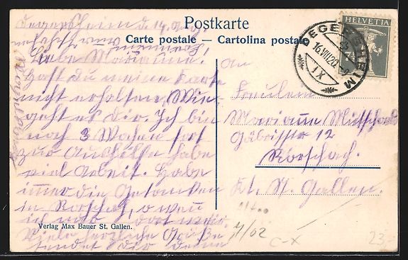 Cartoline postali: Mogelsberg, Handlung von J. B. Tschofen, – Usato da Berlin venduto da bartko-reher 1
