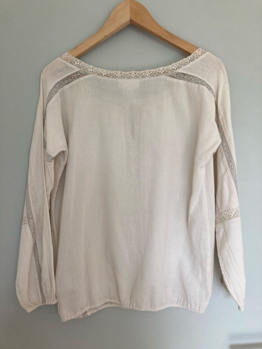 Blusen: Softgrey Bluse, Gr. 36 Baumwolle mit Spitze, Top Zustand! – Gebraucht aus Schlieren von cotopaxi06 1