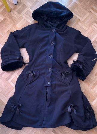 Alice Mantel Poizen Industries schwarz mit Kapuze Gothic 