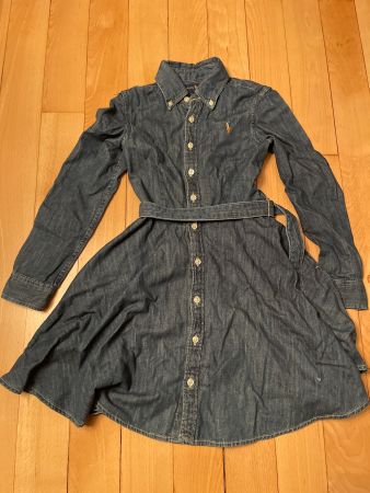Ralph Lauren Jeanskleid, Gr. 8, Guter Zustand für den Herbst