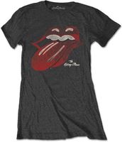 The Rolling Stones Damen T-Shirt S Vintage Tongue Logo