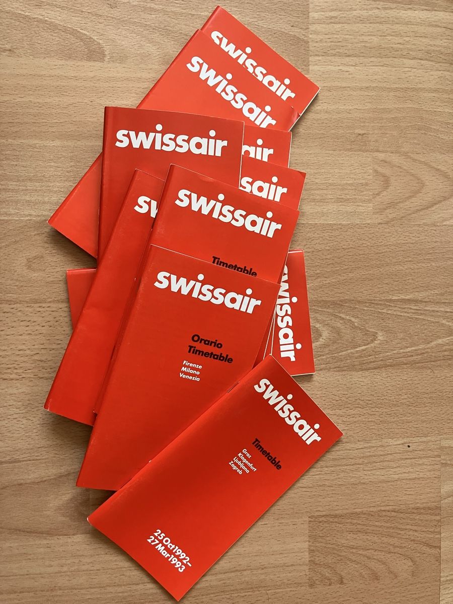 Swissair Dokumente: 1 x Swissair Flugplan 1992/93 – Gebraucht aus Zürich von Classic_Collection_Zurich 1
