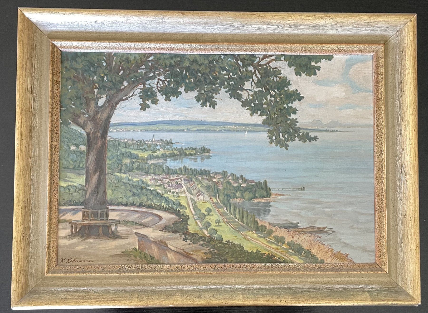 Gemälde: Ölgemälde Gemälde Bild Bodensee Untersee sign. K.Kellermann – Gebraucht aus Oftringen von allesmeins