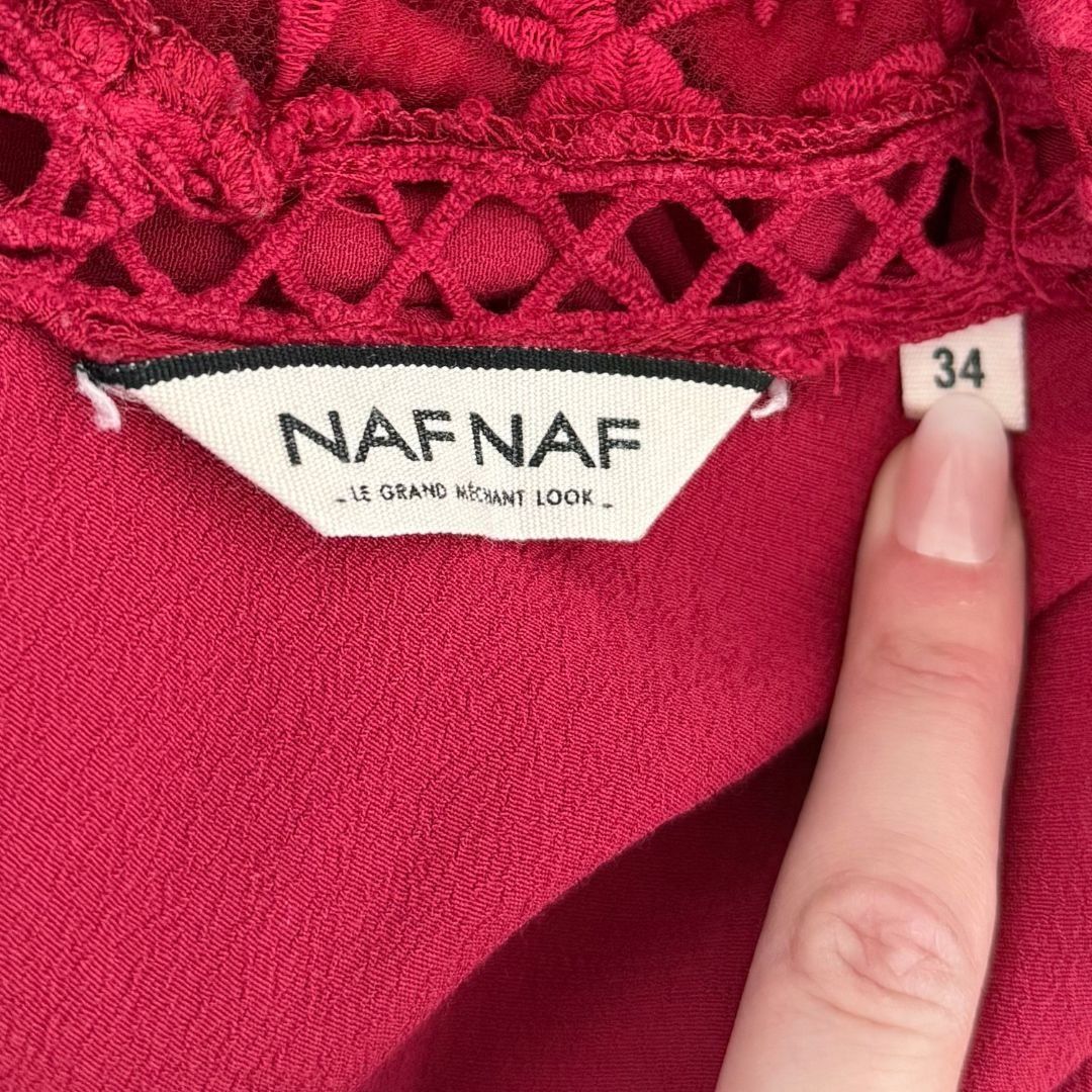 Nafnaf Tops: NAF NAF Top Rouge - Taille 34 – Gebraucht aus Vevey von secondlifevevey 3