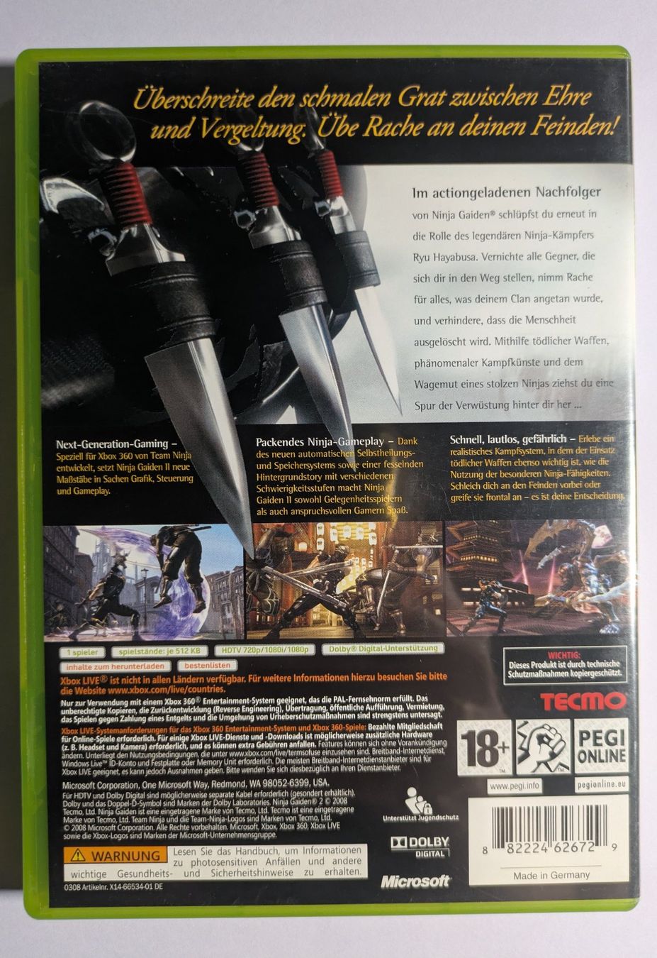 Microsoft Giochi: Ninja Gaiden 2 Xbox 360 PAL – Usato da Bubikon venduto da el-ectronico 1