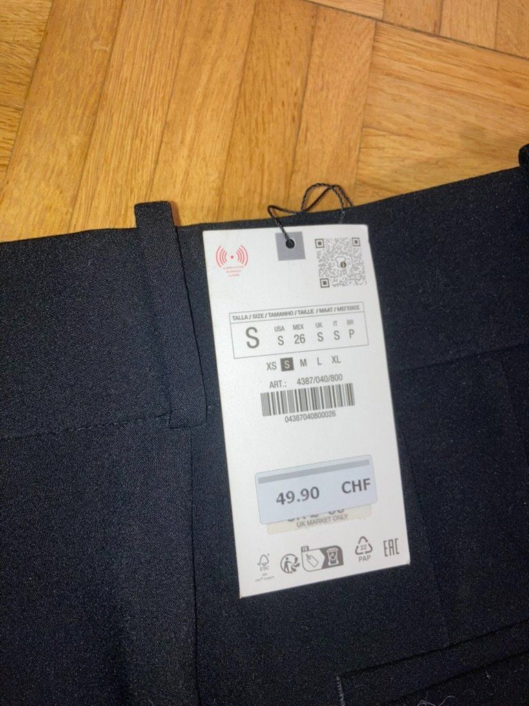 Zara Pantaloni: Zara Stoffhose, Schwarz, Gr. S – Nuovo e nell'imballaggio originale da Winterthur venduto da rox_n5tg 2