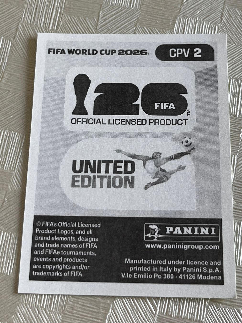 Panini Sammelbilder & Trading cards: Panini Fifa World Cup 2026 CPV 2 – Gebraucht aus Winterthur von Numero1 1