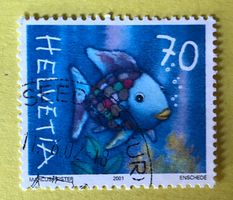 Nr.1027 GESTEMPELT Regenbogenfisch allein unterwegs 2001  ﻿