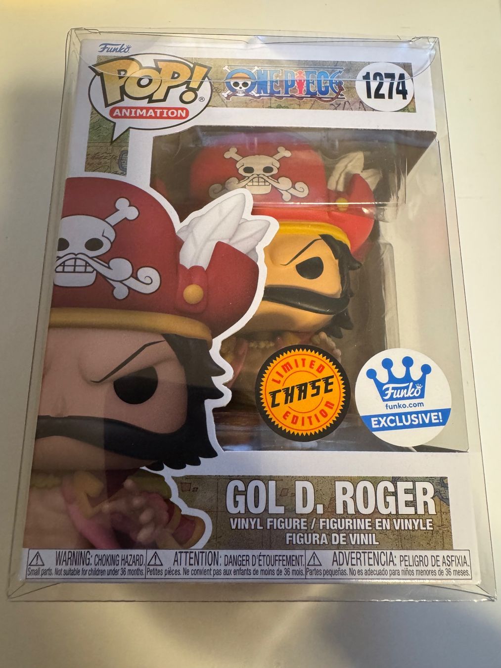Funko Statuette: Funko Pop One Piece Gol D. Roger 1274 Chase – Nuovo e nell'imballaggio originale da Winterthur venduto da hershanking