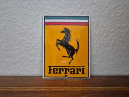 Emailschild Ferrari Wappen Logo Service Italy Emaille Schild