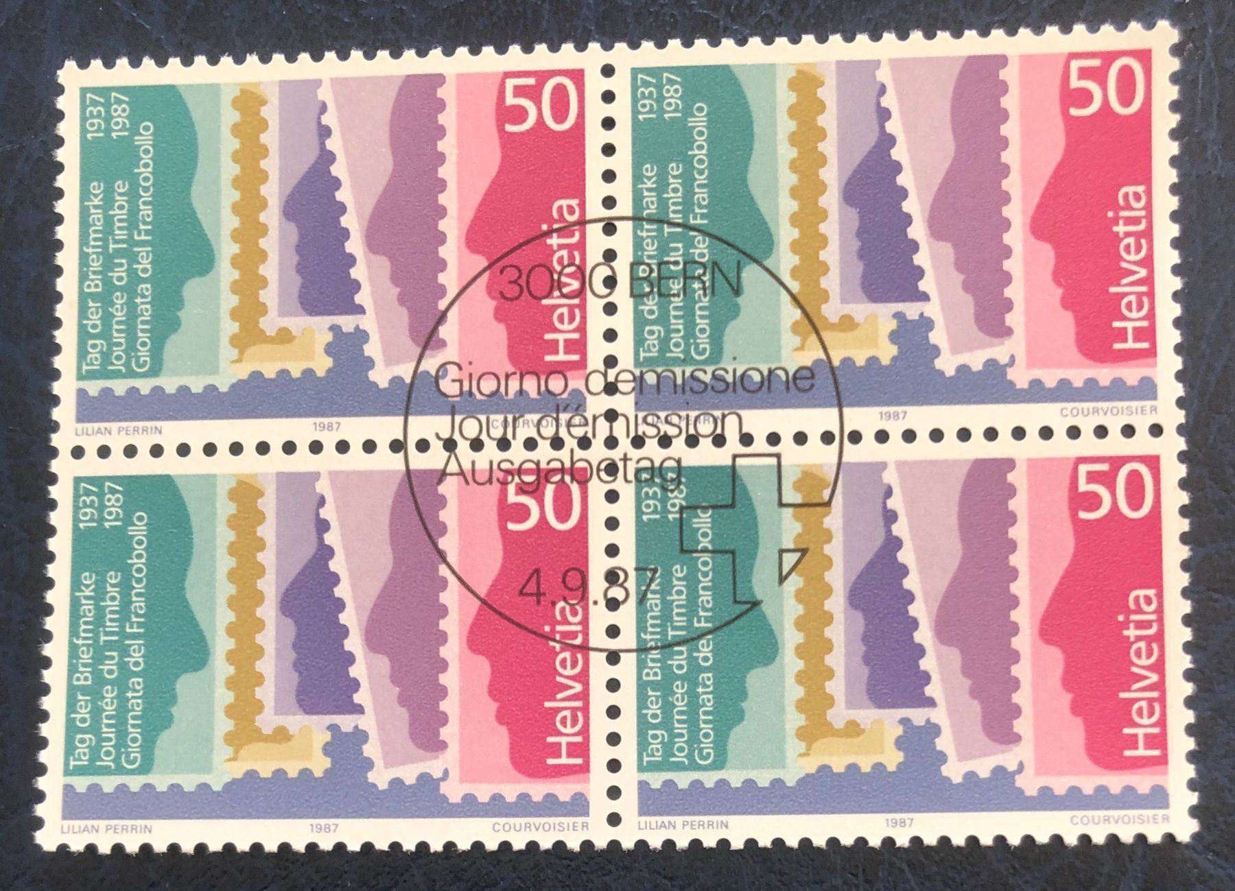 Tutti i francobolli: 4 er Block Nr.751 mit Vollstempel Bern – Usato da Aarau venduto da Billa007