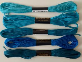 5x Stickgarn neu