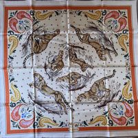Hermès double face neuf tag Guépards Bandana