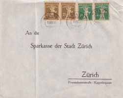 Brief mit Tellknabe 171+169 je im Paar von MITLÖDI 19.VII.30