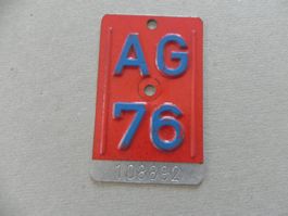 Velonummer Velo Rad AG 1976 Aargau 76 Nummer Geschenk Bike