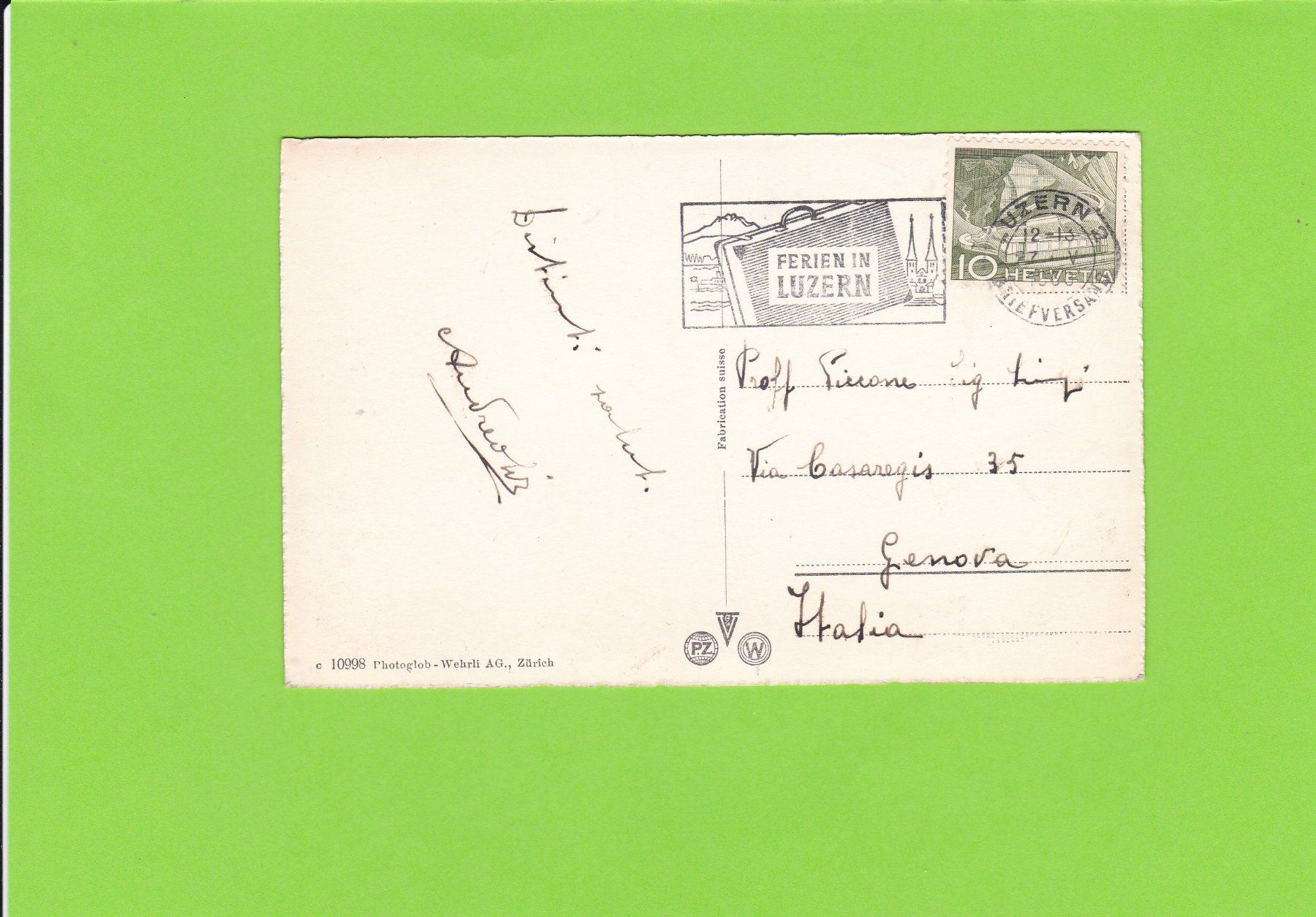 Cartoline postali: Luzern-Wagenbachbrunnen--belebt – Usato da St. Peterzell venduto da neckertal 1