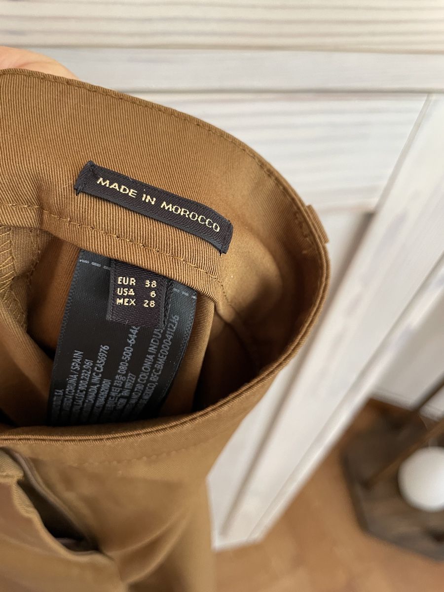 Massimo Dutti Pantaloni: Hose mit weitem Bein Baumwolle 38, massimo dutti, ocker – Usato da Basel venduto da non_vn79 4