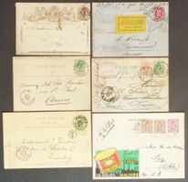 BELGIQUE - BELGIË: 7 envois postaux des années 1872 à 1939