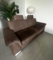 2er Sofa aus braunem Nubuk