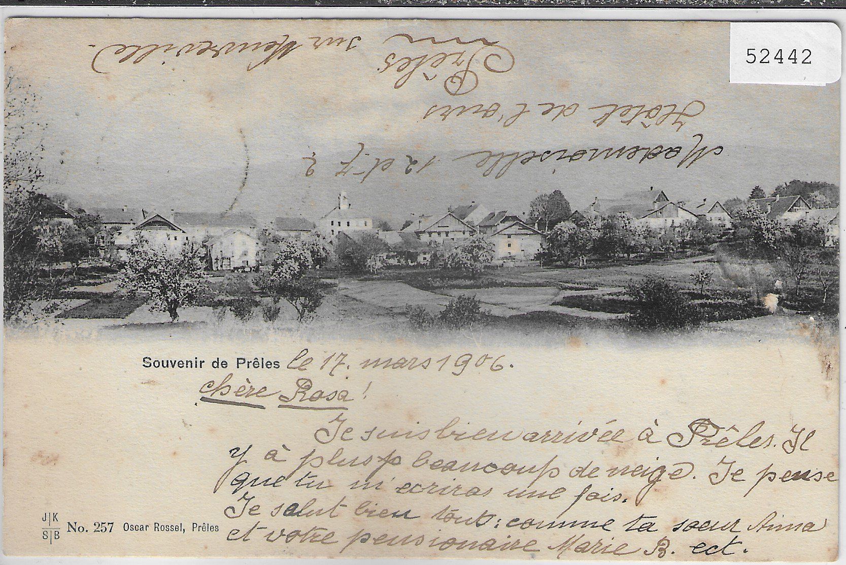 Cartes postales: Souvenir de Preles – Défectueux à Ettingen par Kartenplanet