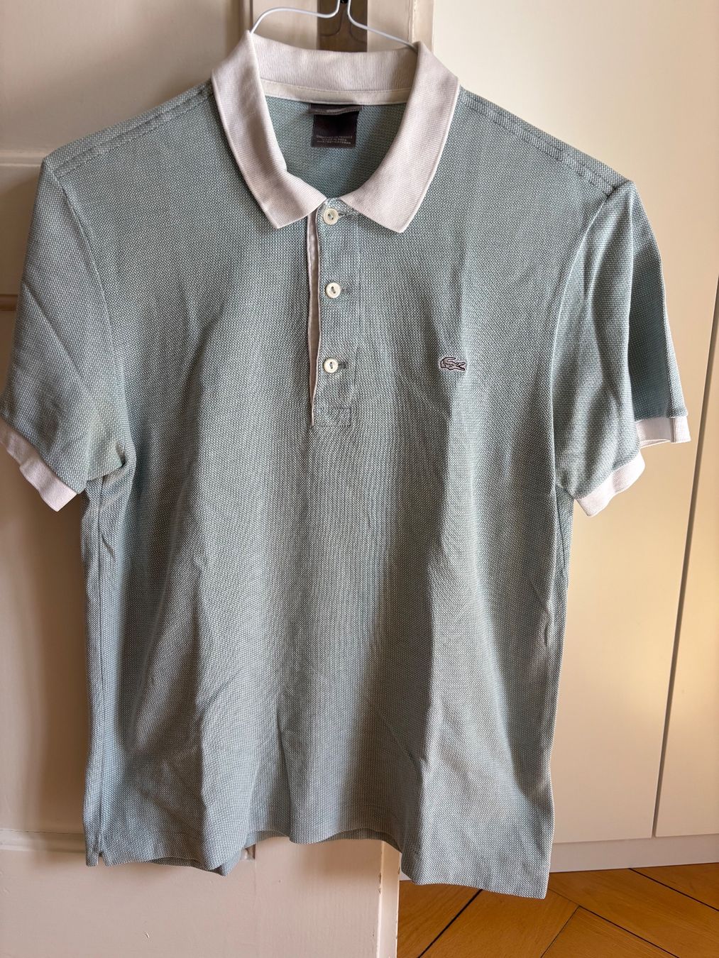 Lacoste Magliette Polo: Lacoste Polo hellblau / weiss Grösse S – Usato da Zürich venduto da stern789