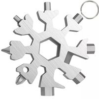 18in1 Werkzeug Multitool Schneeflocke Schlüsselanhänger