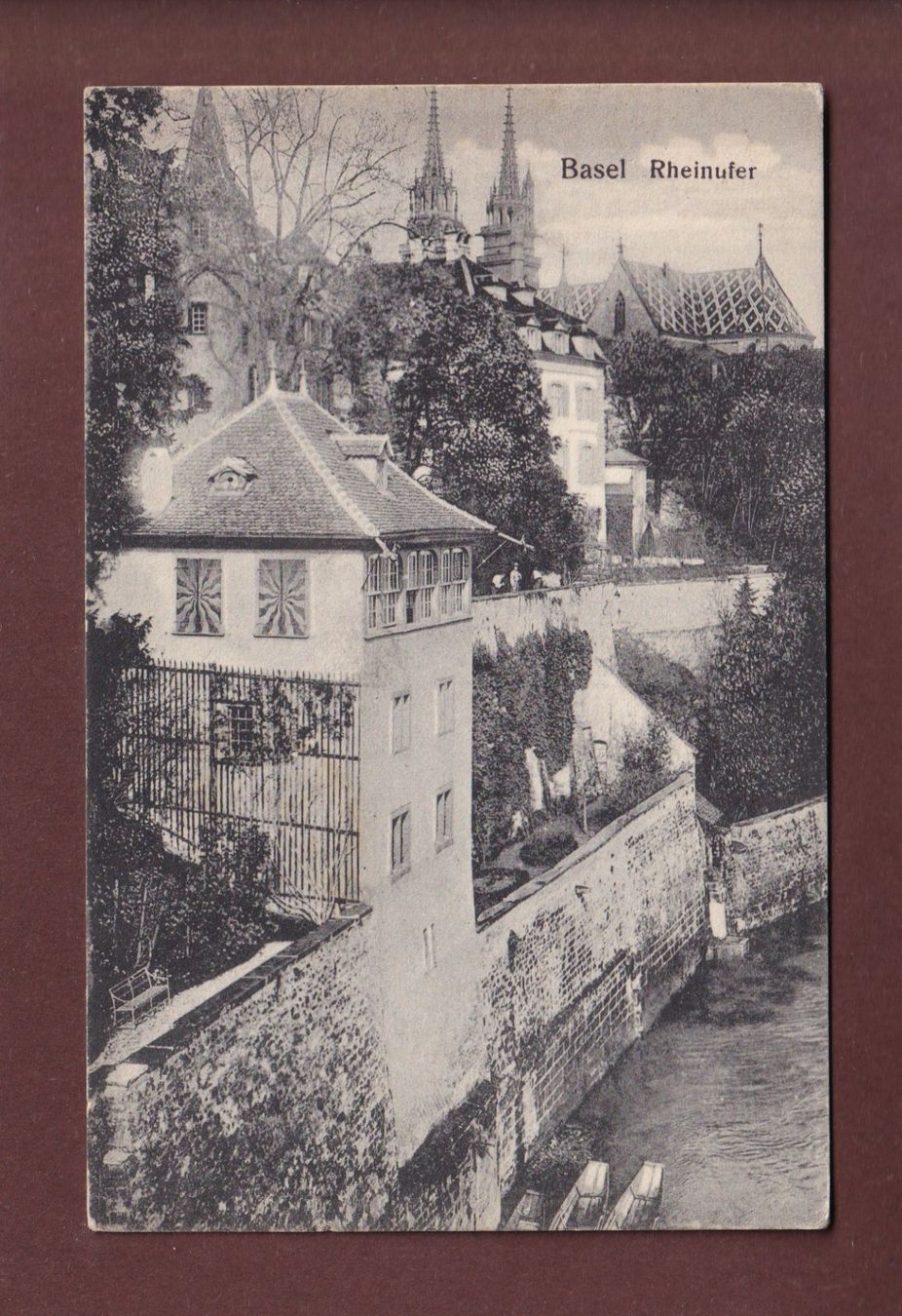 Cartoline postali: BASEL - Rheinufer - 1911 – Usato da Pully venduto da nicecards-shop