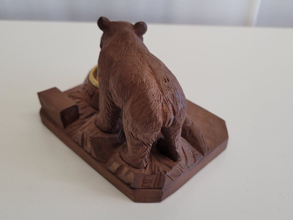 Figurines: Bär, geschnitzt, mit Messingschale – Neuf (Voir description) à Brienz BE par P.Edelweiss 2