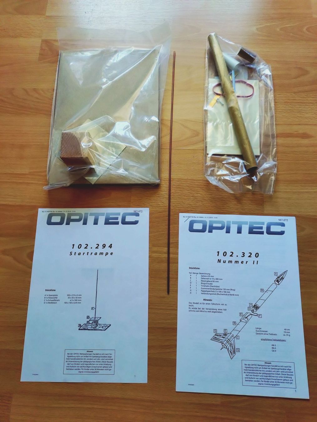 Kit di costruzioni: Opitec Werkpackungen Rakete und Startrampe – Nuovo e nell'imballaggio originale da Chur venduto da UtschiSenzaPlemas