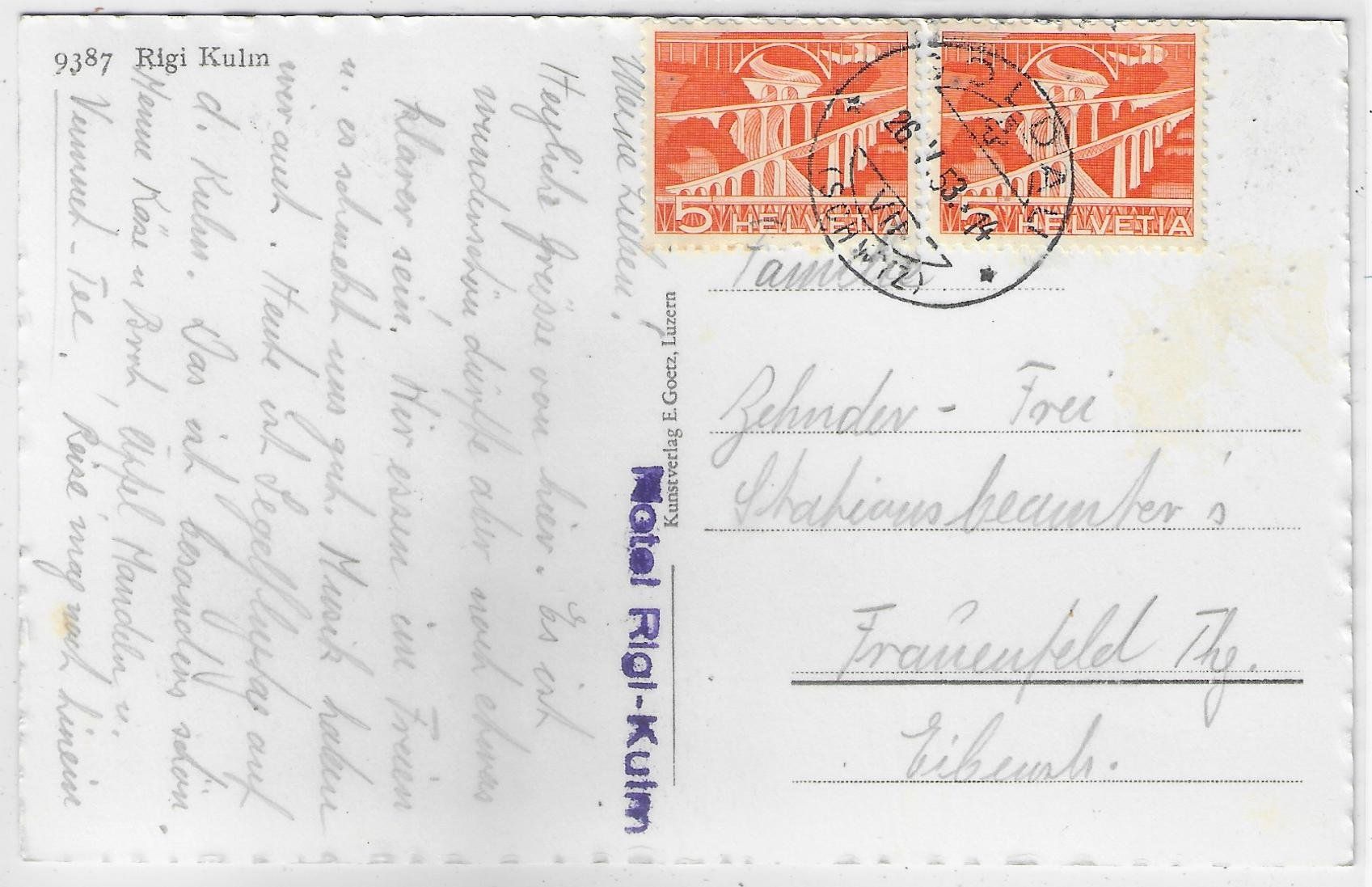 Cartoline postali: Rigi-Kulm mit Rigi-Bahn – Usato da Ettingen venduto da Kartenplanet 1