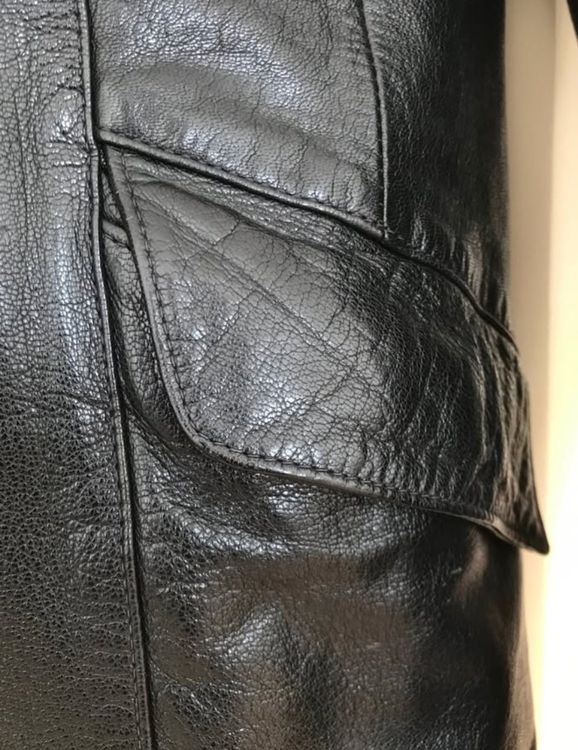 Wie neu: Übergangsjacke Jacke Lederjacke, schwarz, Damen, S 6