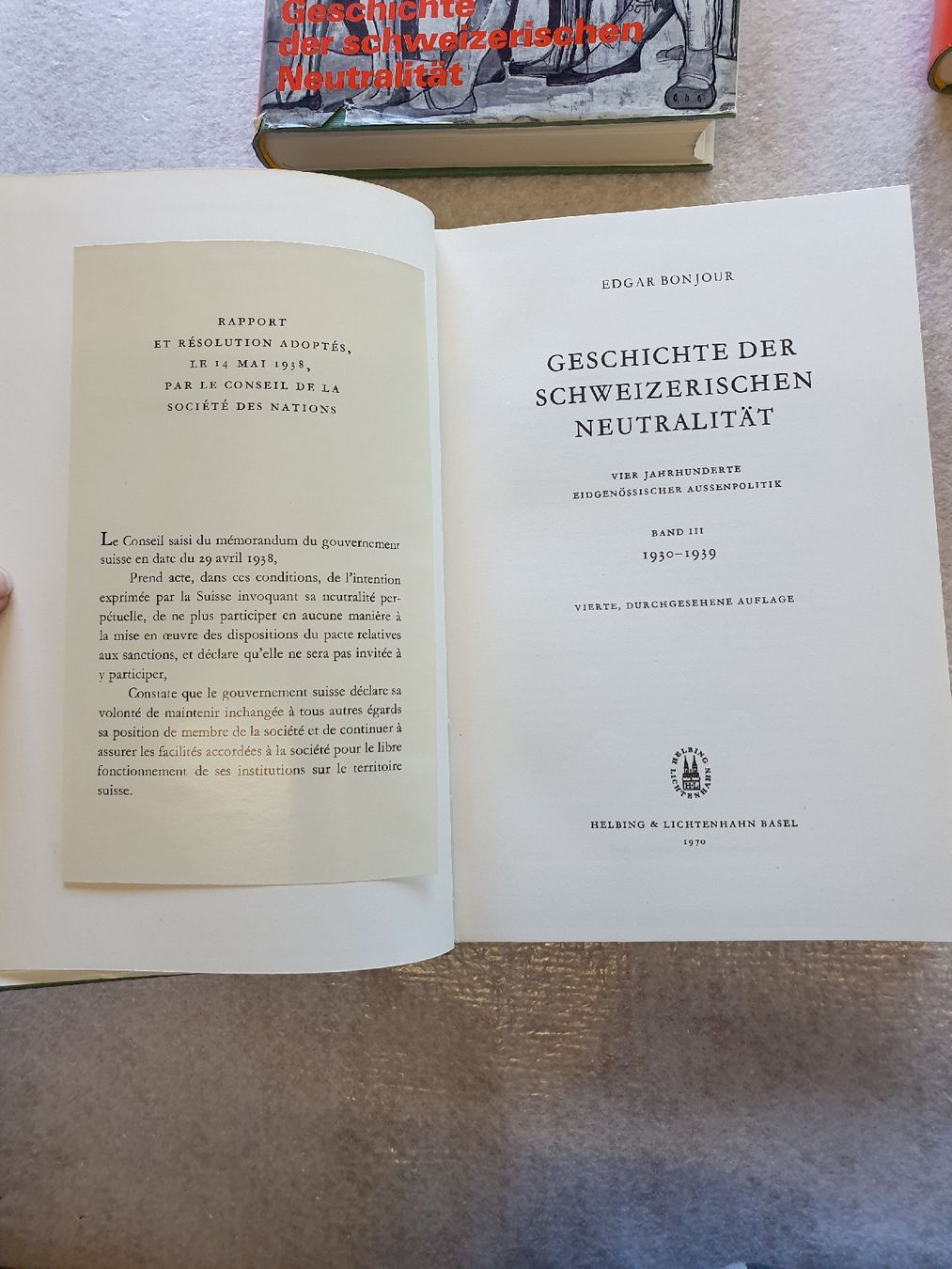Libri: Geschichte der schweizerischen Neutralität 4 Bde - Edgar Bon – Usato da Rüedisbach venduto da hanaku 4
