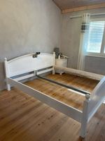 Wooden Bedframe 180cm - spraypainted white
