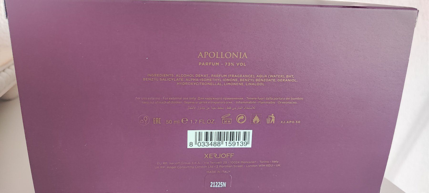 Xerjoff Profumi & Eau de Toilette: Xerjoff Apollonia 50 ml edp – Usato da Rickenbach-Sulz venduto da Krisztike 6
