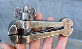 Antiker FEILKOLBEN Schraubzwinge Länge 12cm punziert 1