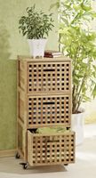 Wäschebox Schrank aus Walnuss Holz