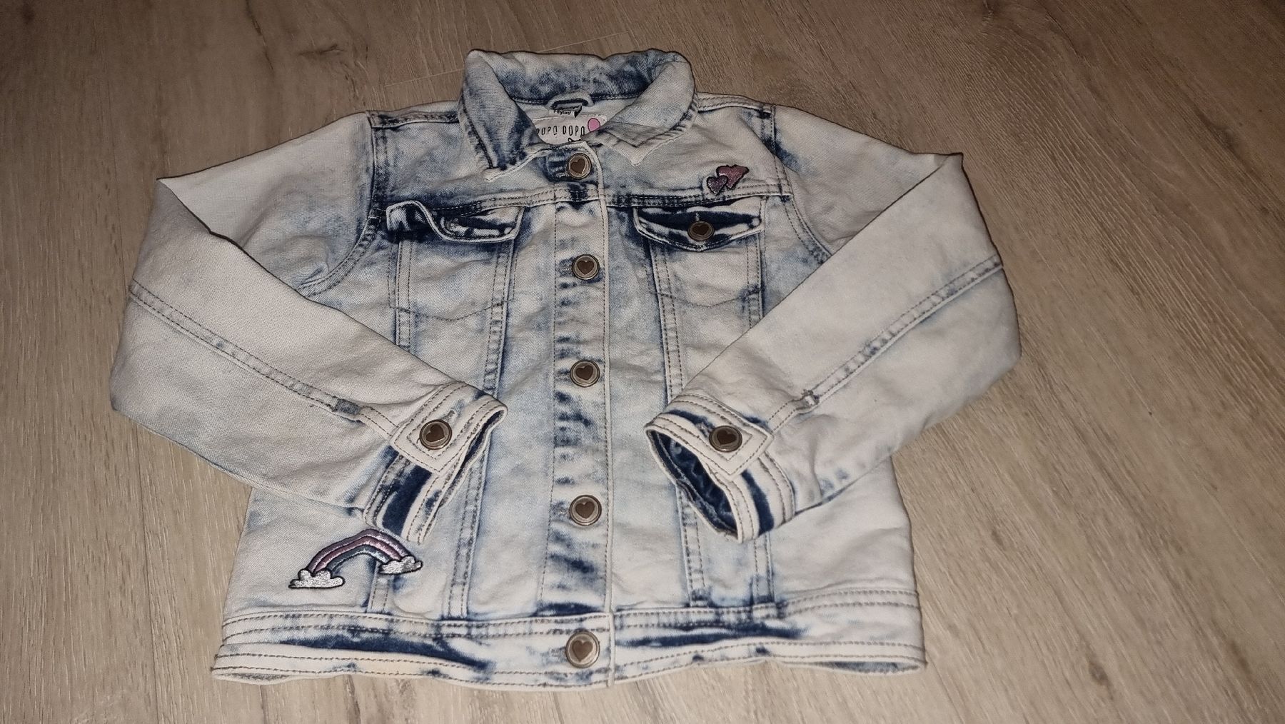 Giacche & Cappotti: Jeansjacke Mädchen Einhorn Gr. 128  – Usato da Wigoltingen venduto da Zuckerfee84