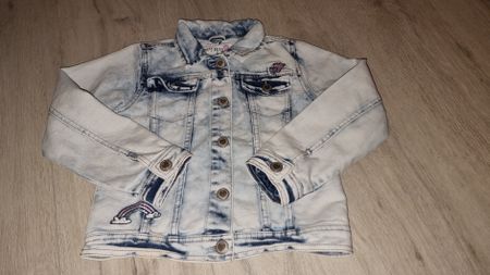 Jeansjacke Mädchen Einhorn Gr. 128 