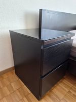  2er Set IKEA MALM Nachttische + Glasplatten
