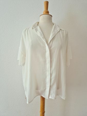 BLUSE 36 S 38 M CREME , TOP ZU JEANS HOSE SHORTS JACKE