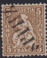 Sitzende Helvetia  5Rp.STAB+++ZILLIS (GR)+++
