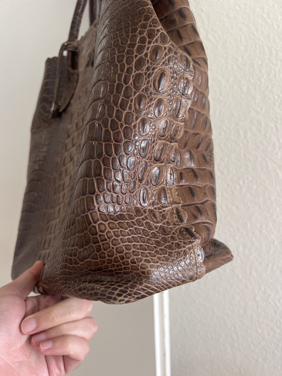 Furla Borse da donna: Furla Brown Croc Embossed Leather Tote – Usato da Zürich venduto da ralph__ 3