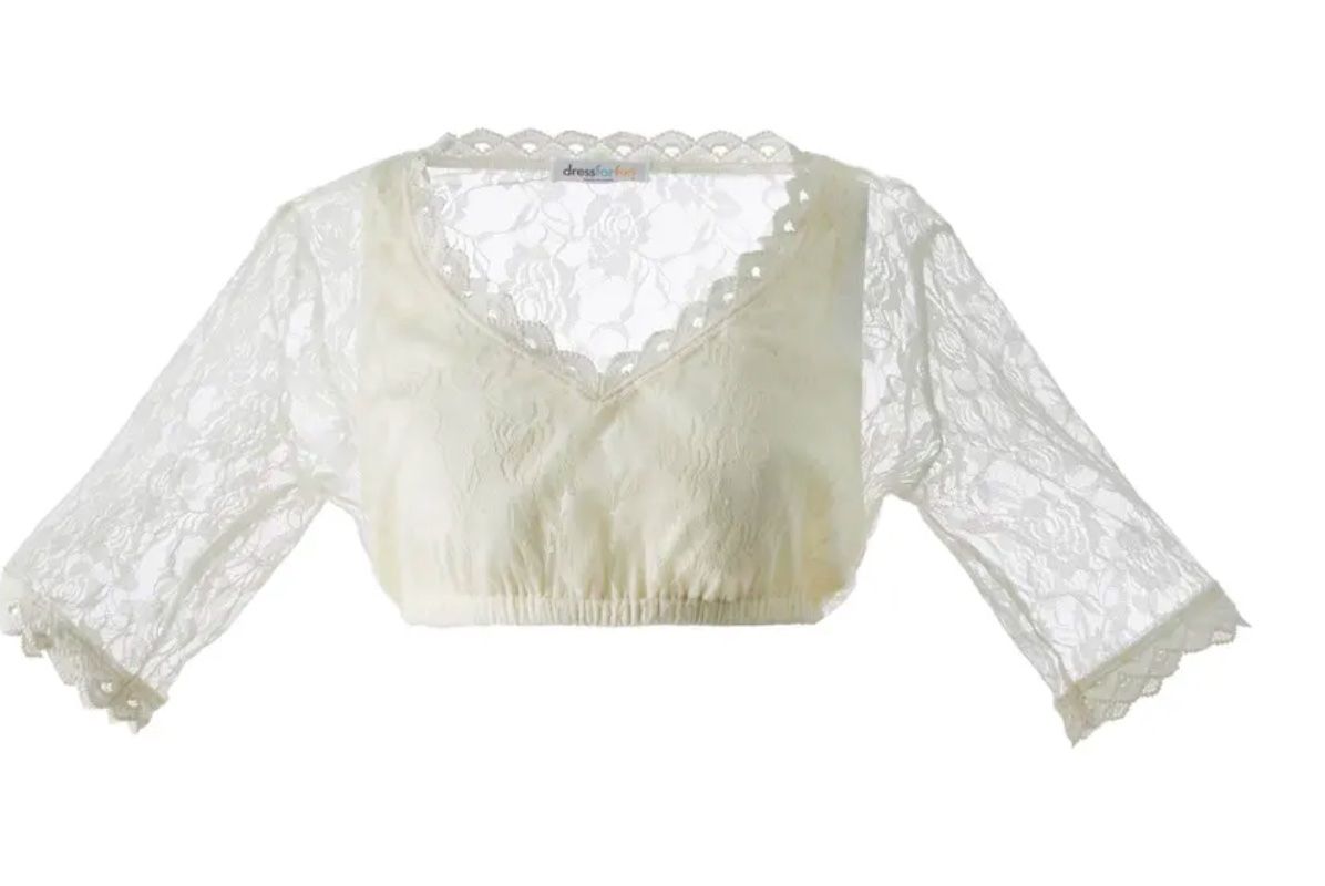 Costumi: neue Dirndlbluse beige Grösse L – Nuovo e nell'imballaggio originale da Necker venduto da liq24 4
