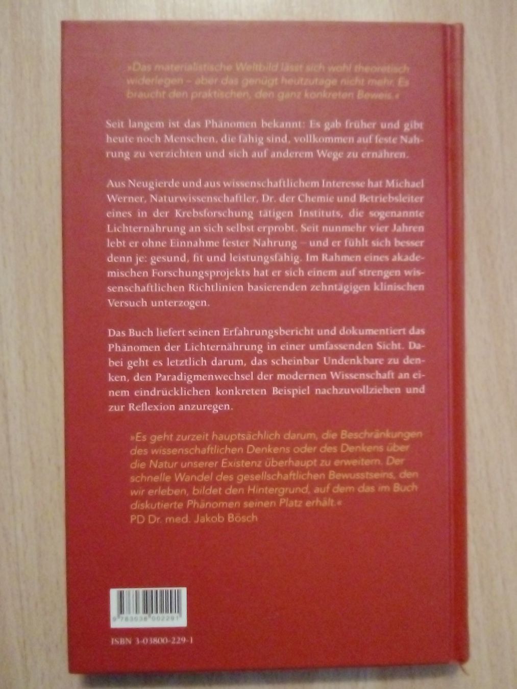 Bücher: Leben durch Lichtnahrung Michael Werner Thomas Stöckli – Neu (gemäss Beschreibung) aus Winterthur von Colonica 1